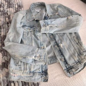 Old Navy distressed denim jacket